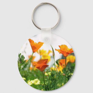 Kalifornien Poppies Nyckelring