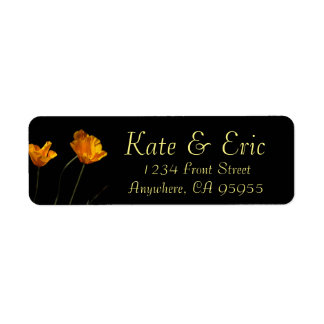 Kalifornien Poppies Retur Address Label Returadress Etikett