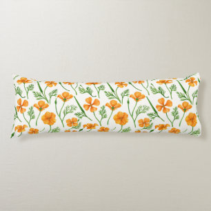 Kalifornien poppies, sommartidblommor, orange wirt kroppskudde