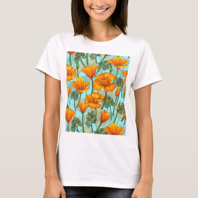 Kalifornien poppies T-Shirt (Framsida)