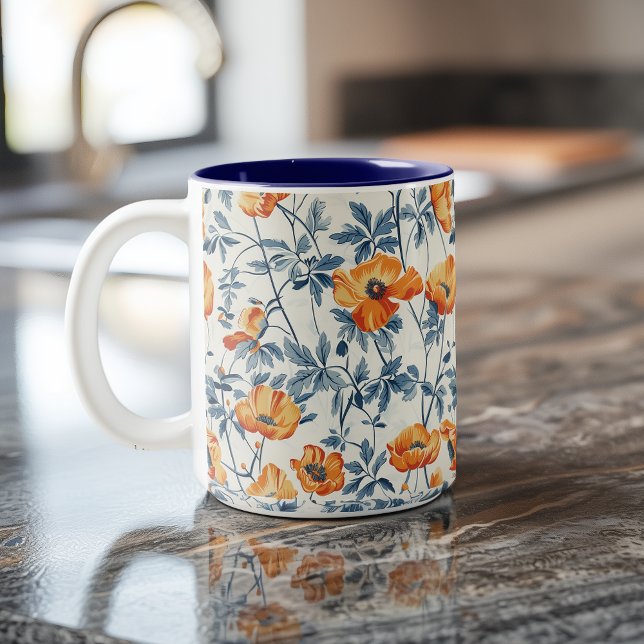 Kalifornien Poppies Två-Tonad Mugg (Skapare uppladdad)