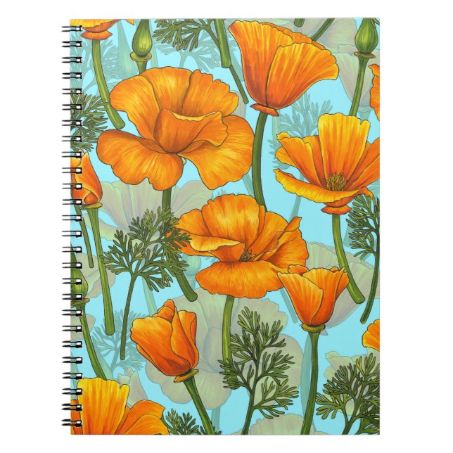 Kalifornien poppy anteckningsbok (Framsidan)