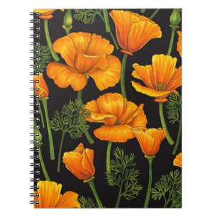 Kalifornien poppy anteckningsbok