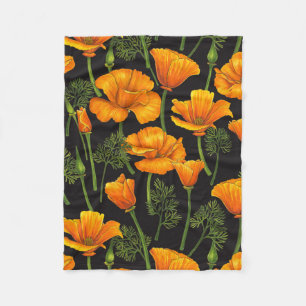 Kalifornien poppy fleecefilt