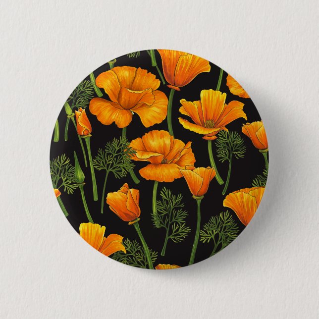 Kalifornien poppy knapp (Framsida)