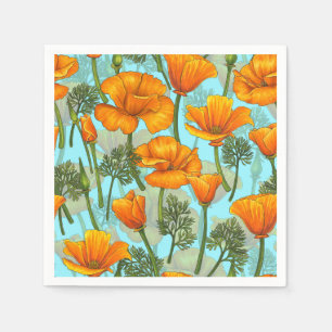 Kalifornien poppy pappersservett