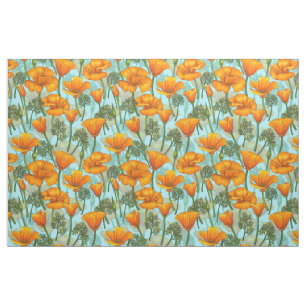 Kalifornien poppy tyg