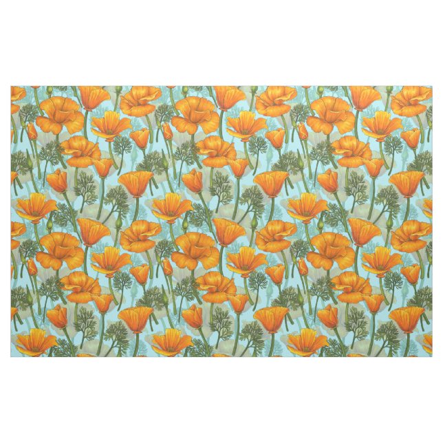 Kalifornien poppy tyg (Fat Quarter)