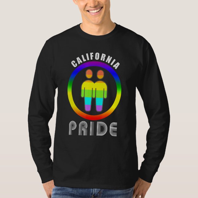 Kalifornien Pride Månad Lgbtqia Gay pride Two Gay  T Shirt (Framsida)