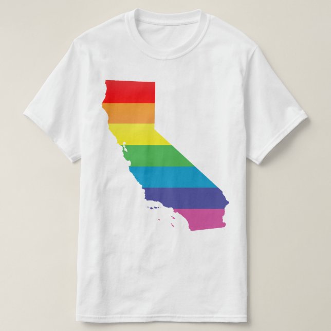 Kalifornien pride. striped. t-shirt (Design framsida)