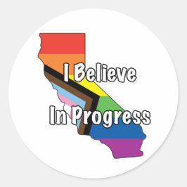 Kalifornien-Pridet - tro på Flagga Progress Runt Klistermärke