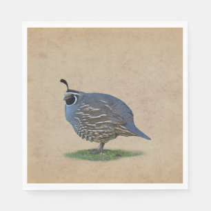 KALIFORNIEN QUAIL PAPPERSSERVETT