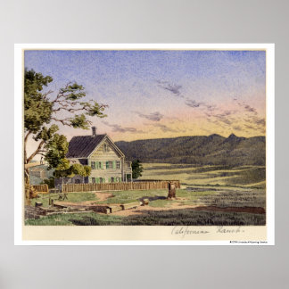 Kalifornien Ranch Poster