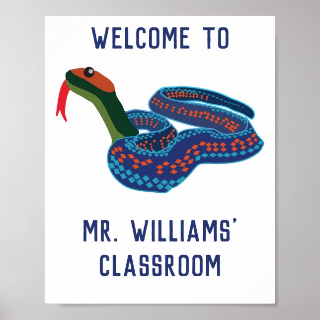 Kalifornien Red Sided Garter Snake Personlig Poster (Framsidan)