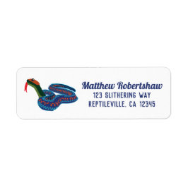 Kalifornien Red Sided Garter Snake Returadress Returadress Etikett