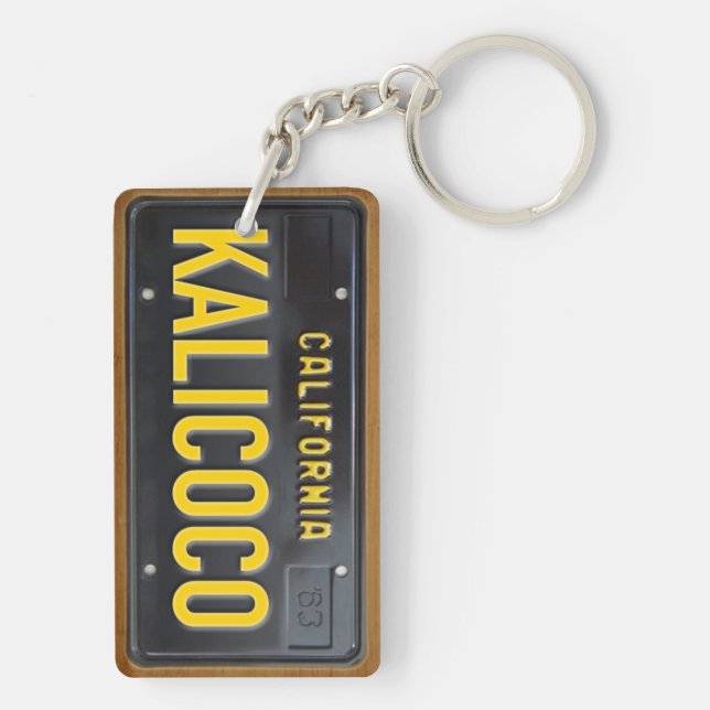 Kalifornien registreringsskyltKeychain (Baksidan)