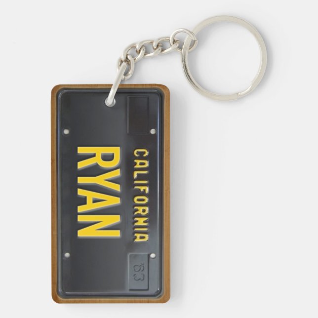 Kalifornien registreringsskyltKeychain (Baksidan)
