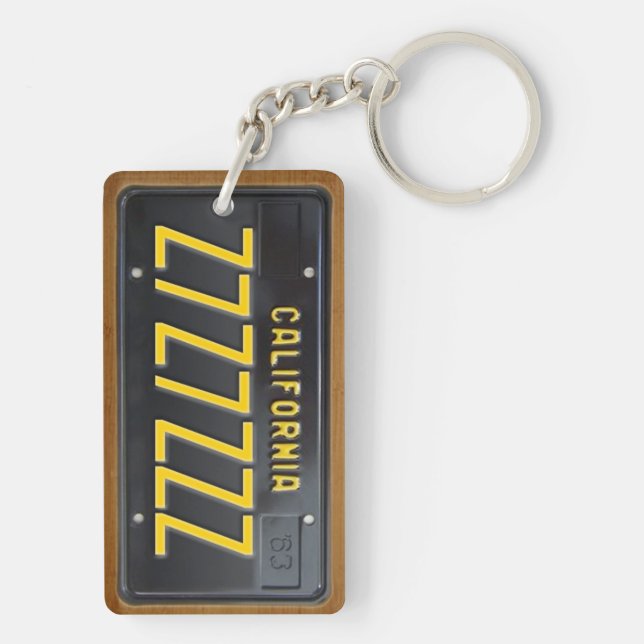 Kalifornien registreringsskyltKeychain (Baksidan)