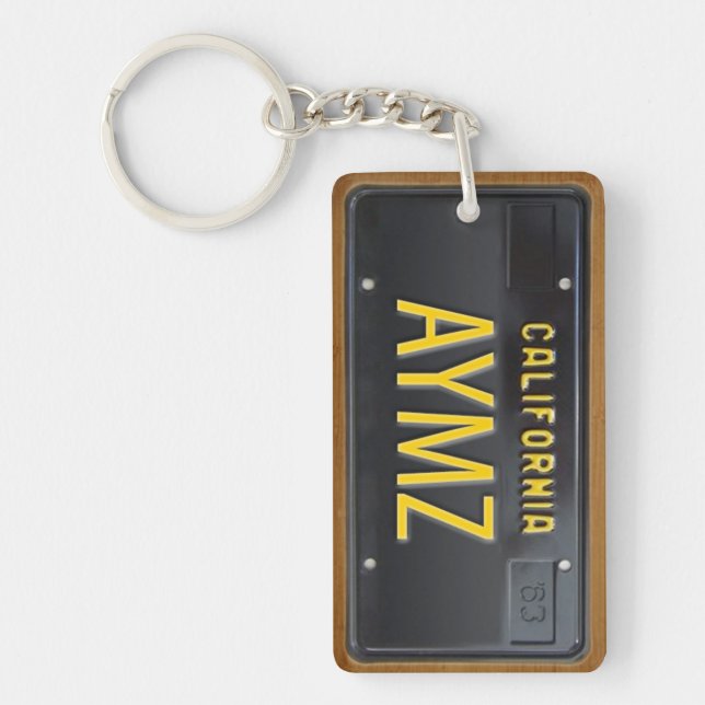 Kalifornien registreringsskyltKeychain (Framsidan)
