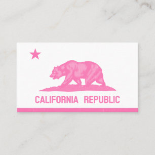 Kalifornien Republik Flagga Rosa Professionell Visitkort