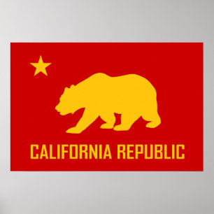 Kalifornien republik poster