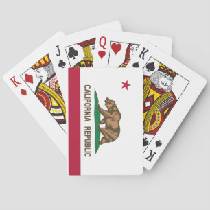 Kalifornien Republik Statens Flagga Casinokort
