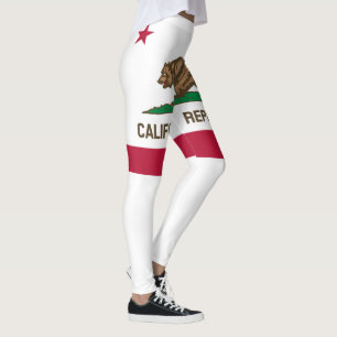 Kalifornien Republik Statens Flagga Leggings