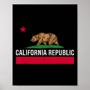 Kalifornien Republik Statens Flagga Poster