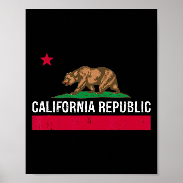 Kalifornien Republik Statens Flagga  Poster (Framsidan)