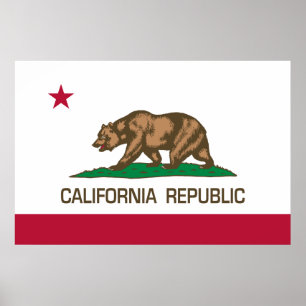 Kalifornien republik (statlig flagga) poster