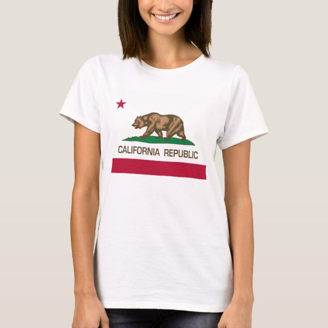 Kalifornien republik (statlig flagga) t shirt (Framsida)