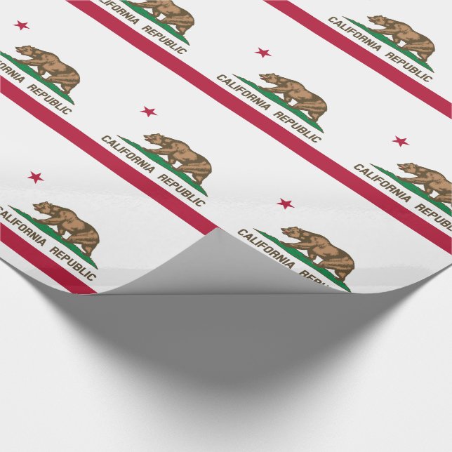 Kalifornien Republik Statsflagga Presentpapper (Hörn)