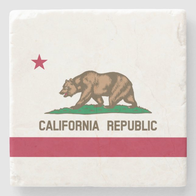 Kalifornien Republik Statsflagga Stenunderlägg (Framsidan)