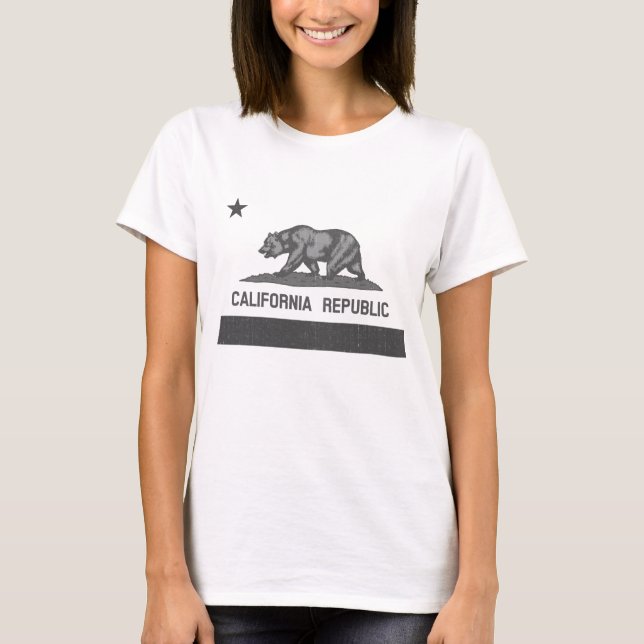 Kalifornien republik (svarten) tee (Framsida)