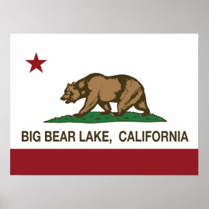 Kalifornien republikBig Bear sjö Poster