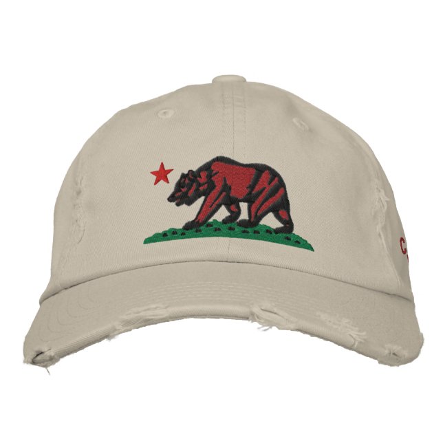 KALIFORNIEN REPUBLIKEN BEAR Essentials Cap Broderad Keps (Framsida)