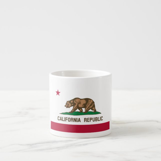 Kalifornien Republiken Björnflagga: Cali Golden St Espressomugg (Framsidan)