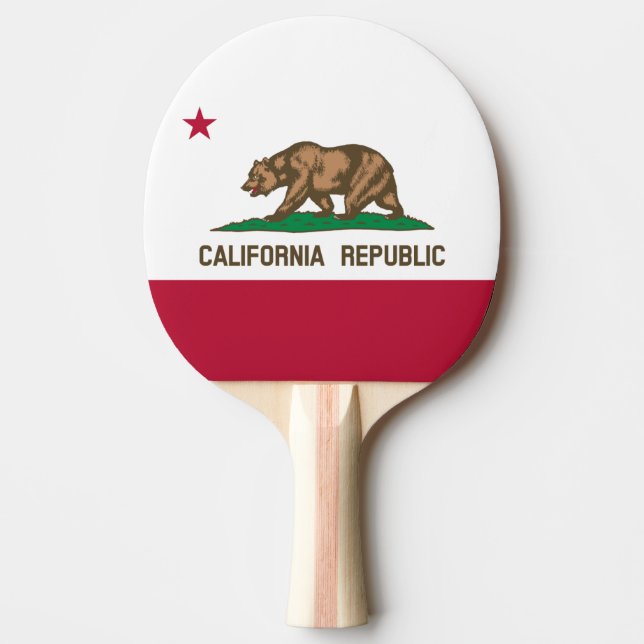 Kalifornien Republiken Björnflagga: Cali Golden St Pingisracket (Framsidan)