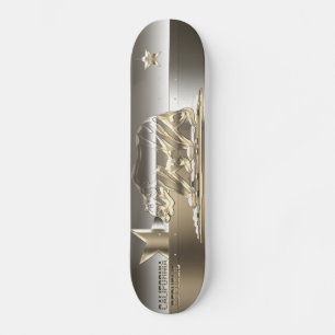 KALIFORNIEN REPUBLIKEN Golden Metall Skateboard Bräda 20,5 Cm