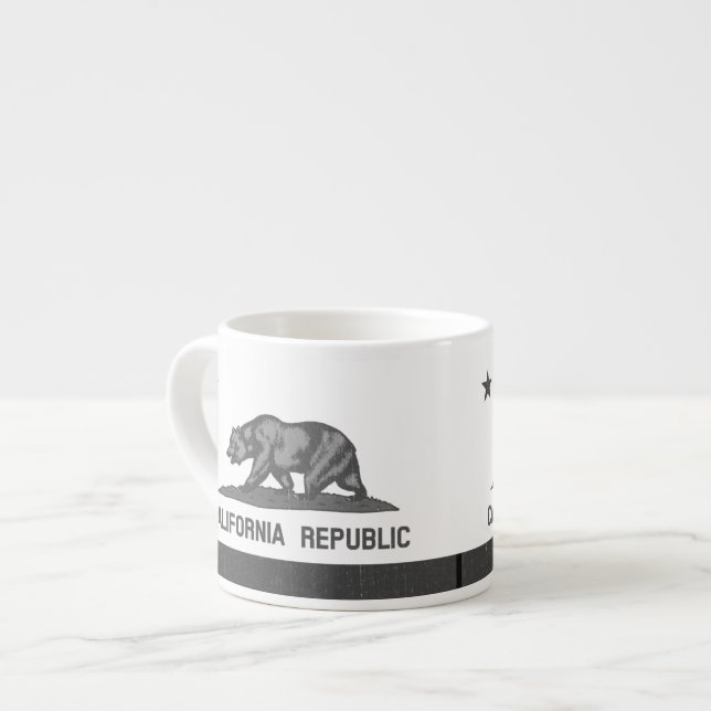 Kalifornien Republiken Grizzlybjörnflaggan Espressomugg (Framsida vänster)