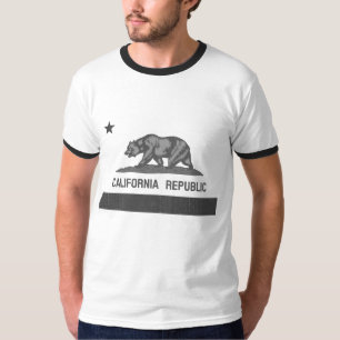 Kalifornien Republiken Grizzlybjörnflaggan Tee