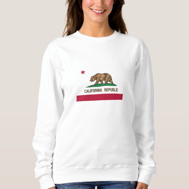 Kalifornien Republiken Statens Flagga T Shirt (Framsida)