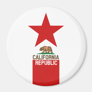 KALIFORNIEN REPUBLIKEN Statlig flagga Star Magnet