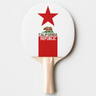 KALIFORNIEN REPUBLIKEN Statlig flagga Star Pingisracket