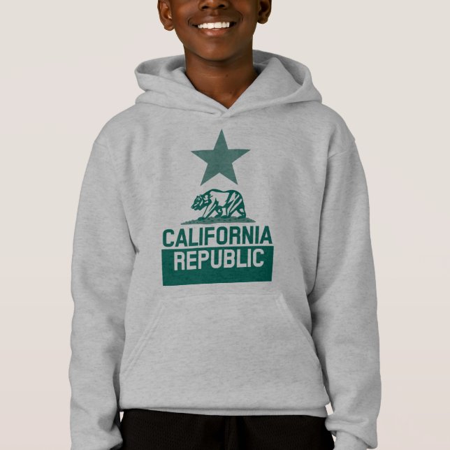 KALIFORNIEN REPUBLIKEN Statlig flagga T Shirt (Framsida)