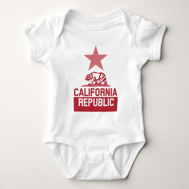 KALIFORNIEN REPUBLIKEN Statlig flagga Tee Shirt (Framsida)