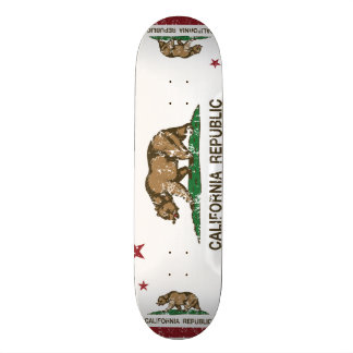 Kalifornien republikstatlig flagga mini skateboard bräda 18,5 cm