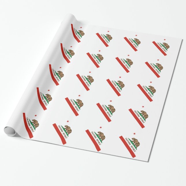 Kalifornien republikstatlig flagga presentpapper (Utrullad)