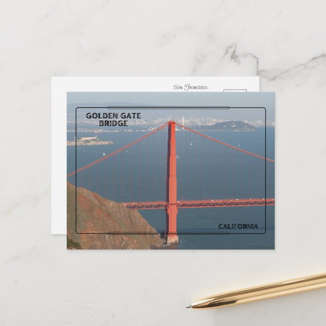 Kalifornien Resa Minne Vykort (Fram/Back In Situ)