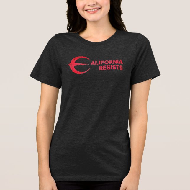 Kalifornien Resists T-Shirt Women's Mörk (Framsida)